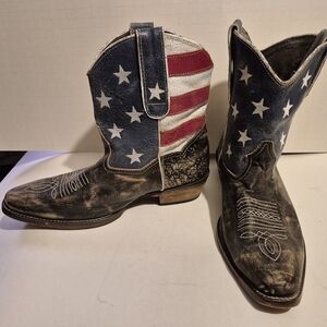 Roper American Flag Cowboy Boots - Red, White, Blue